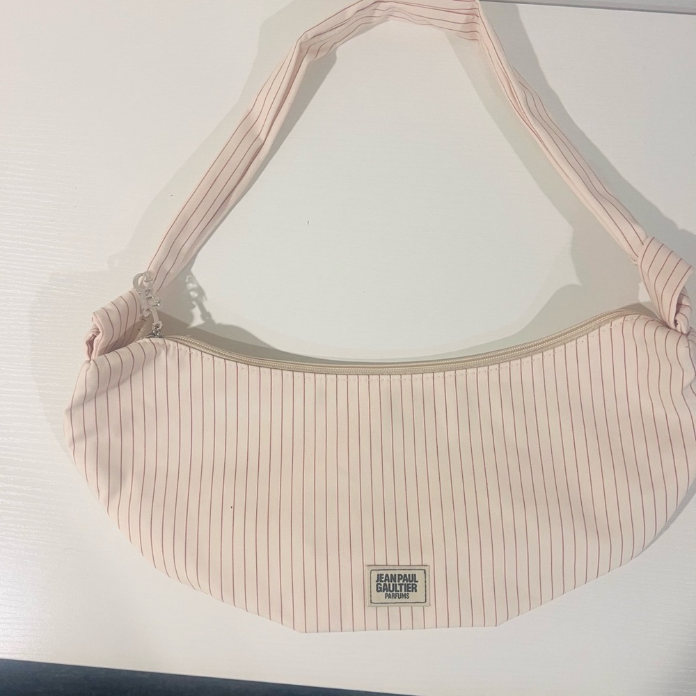Jean Paul Gaultier Blush Striped Shoulder Bag